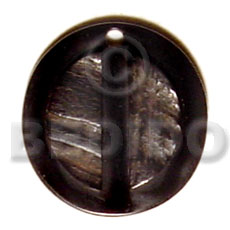 40mm round horn  natural carving - Horn Pendant Bone Pendants