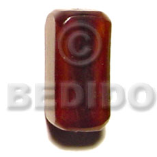 red horn rectangular tube 30mm - Horn Pendant Bone Pendants