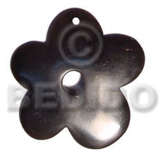 70mm flower black horn   10mm center hole - Horn Pendant Bone Pendants