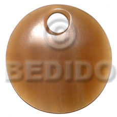 55mm white horn round - Horn Pendant Bone Pendants