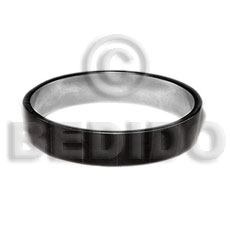 laminated blacktab in 1/2 inch  stainless metal / 65mm in diameter - Shell Bangles