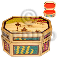 bamboo  pandan jewelry box / medium  l=115mm x w=82mm x h=62mm - Home