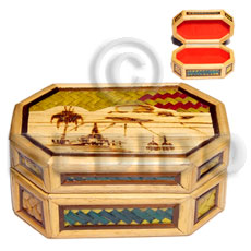 bamboo  pandan jewelry box / small  l=97mm x w=63mm x h=43mm - Home