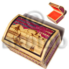 bamboo  pandan jewelry box / large  l=130mm x w=95mm x h=85mm - Home