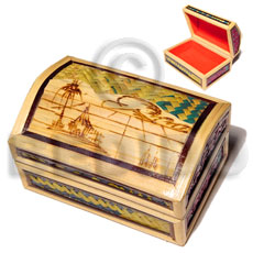 bamboo  pandan jewelry box / medium  l=115mm x w=80mm x h=65mm - Home