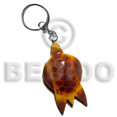 sea turtle handpainted wood keychain 85mmx50mm / can be personalized  text - Home
