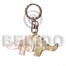 40mm carved MOP shell keychain /dinosaur - Home