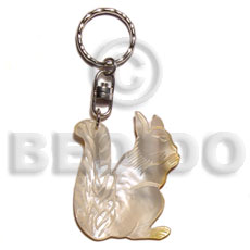 40mm carved MOP shell keychain/squirrel - Home
