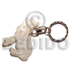 40mm carved MOP shell keychain/dog - Home