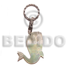 40mm carved MOP shell keychain/whale - Home