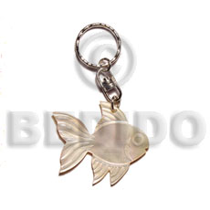 40mm carved MOP shell keychain/fish - Home