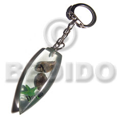50mmx27mm  transparent clear white resin  surfboard  laminated seashells keychain / can be ordered  customized text - Home
