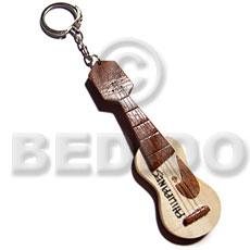100mmx30mm  polished wooden guitar keychain  strings / can be ordered  customized text - Home