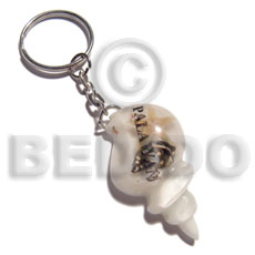 45mmx28mm white seashell resin  laminated seashell and starfish keychain / can be ordered  customized text - Home