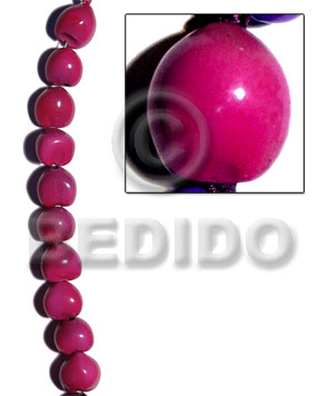 kukui seed / pink / 16 pcs. per strand - Home