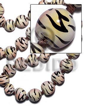 kukui seeds in animal print / tiger /16 pcs. - Home