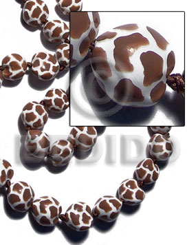 kukui seeds in animal print / giraffe / 16 pcs. - Home