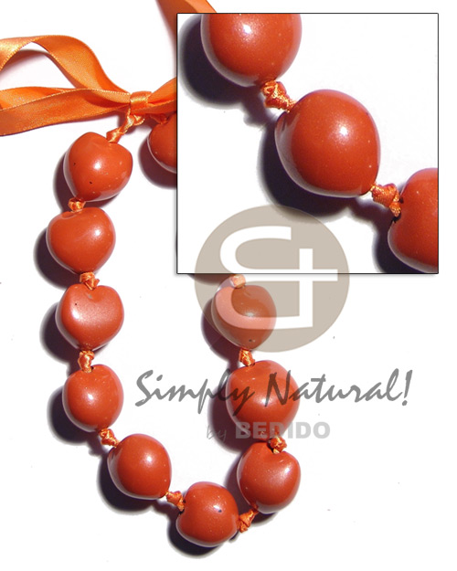 kukui nuts in pearlized orange ( 11 pcs. ) - Home