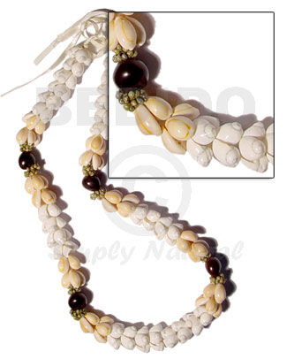 shell lei - kukui seeds, mongo shell, moon shell and sigay combination - Home