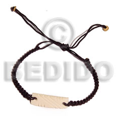 macrame  bone/ id bracelet - Home