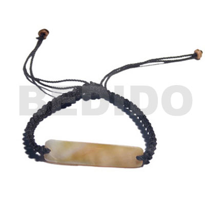 black macrame MOP shell id bracelet - Home