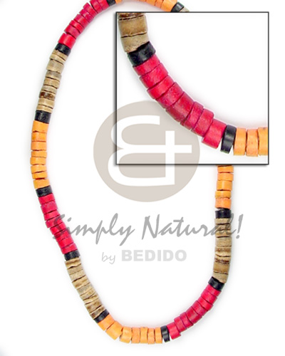 4-5mm coco heishe natural brown/red/orange/black - Home