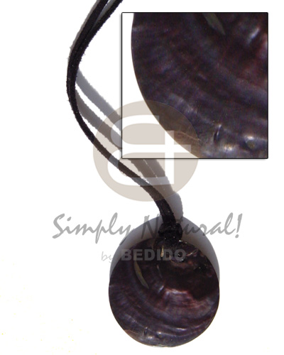 leather thong  40mm round tipay   resin backing - Home