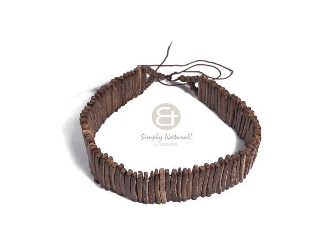 3in coco nat. brown sticks choker / 15in plus adjustable pamu thread - Home