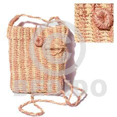 abaca sling bag l=5 in. w= 6 in. base = 2 in. - Home