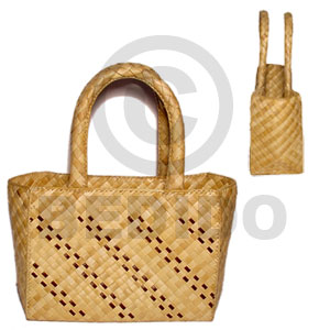 pandan atis bag/ small/ 8 1/2x4x6 in / handle 5 in. - Home