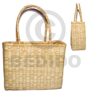 pandan enabaca bag/ large/ 11 1/2x 4 1/2x 9 in/ handle 11 1/2 in. - Home