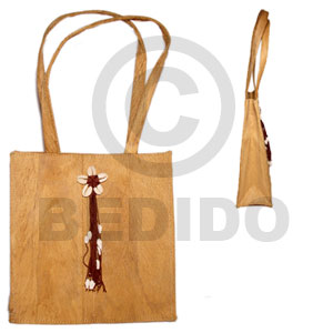 ginit bag/ 9x3x9 in. / handle 8 in.  cowrie "sigay" shell flower and nassa tassles - Home