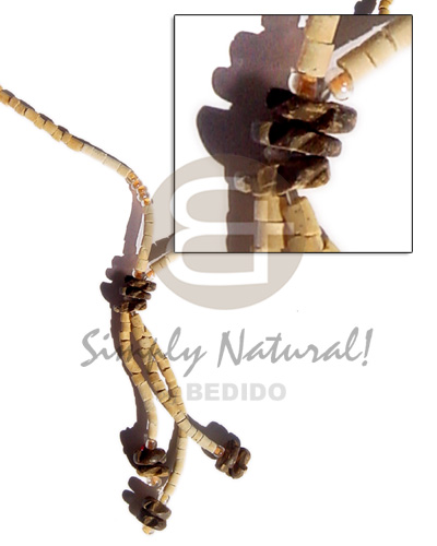 3 tassel /w coco flower / 2-3 coco heishe nat. - Home