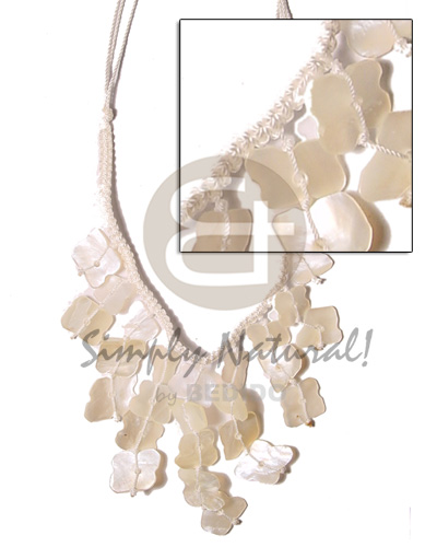 ivory white dangling hammershell macramie-cleopatra - Home