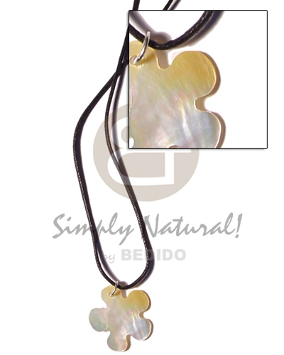 cord  30mm MOP flower pendant - Home