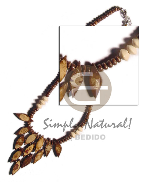 2-3mm nat. brown coco Pokalet  dangling diamond weaved coco - Home