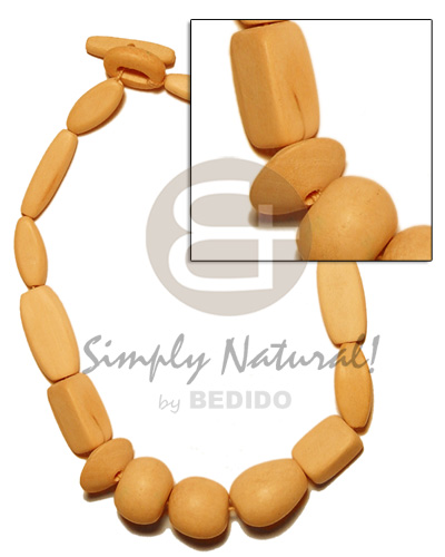 natural wood beads dyed in mustard shade - Home