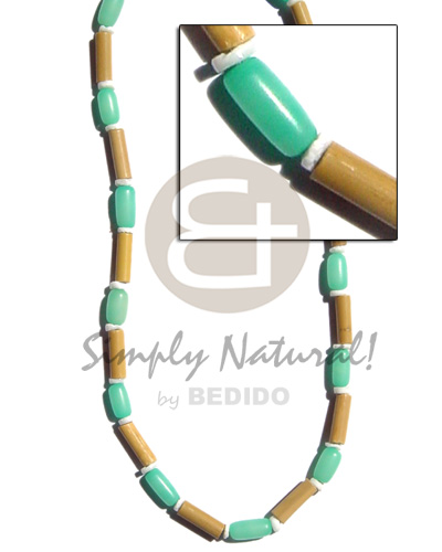 bamboo tube  pastel green buri and white clam alt - Home