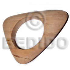 Wholesale Raw Natural Wooden Blank Bangle / Geometrics/ Casing Only /Inner Diameter 65Mm / Size= 140Mm By 105Mm / Ht = 18Mm - Home
