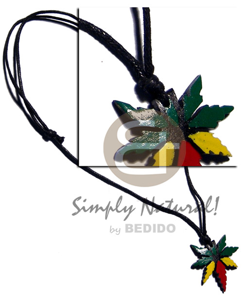 35mm coco rasta mj pendant in adjustable wax cord - Home