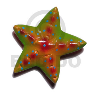 starfish handpainted wood refrigerator magnet 65mm / can be personalized  text - Home