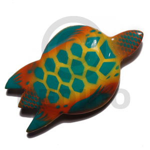 sea turtle handpainted wood refrigerator magnet 85mmx50mm / can be personalized  text - Home