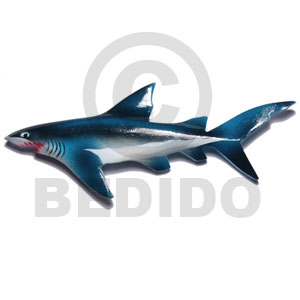 shark handpainted wood  refrigerator magnet  150mmx65mm / can be personalized  text - Home