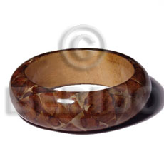 wood  bangle  laminated patchwork ypilypil plant  ht=1 in thickness=12mm inner diameter=70 mm - Wooden Bangles