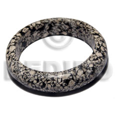 h=20mm thickness=10mm inner diameter=65mm marbled stone bangle - Resin Bangles