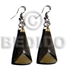 dangling 38mmx15mm laminated multi-sided blacklip/MOP combination  black 6mm resin backing - Home