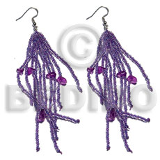 dangling lavender glass beads  resin nuggets - Home