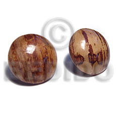 25mm laminated banana bark button earrings - Home