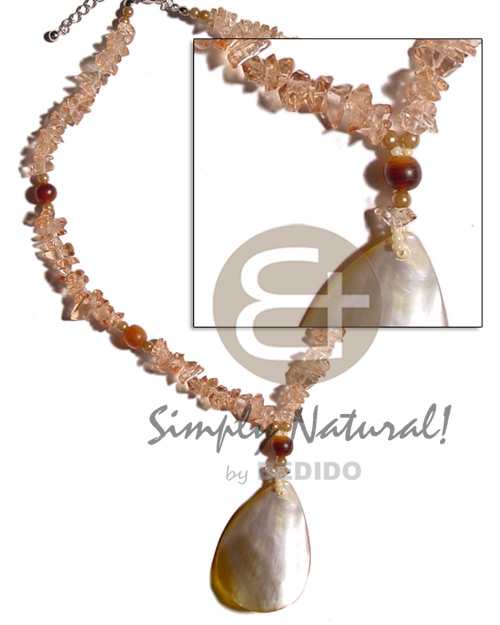 clear stone crystals in brown tones  horn amber beads  45mm teardrop brownlip - Home