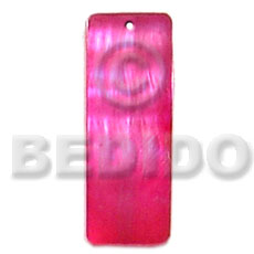 40mmx15mm pink hammershell  resin backing - Shell Pendant